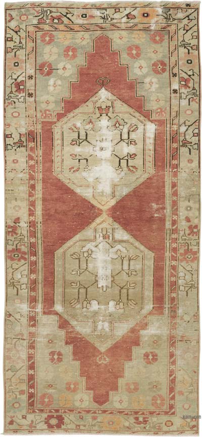 El Dokuma Vintage Halı - 120 cm x 263 cm