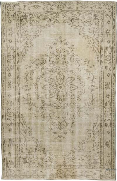 Boyalı El Dokuma Vintage Halı