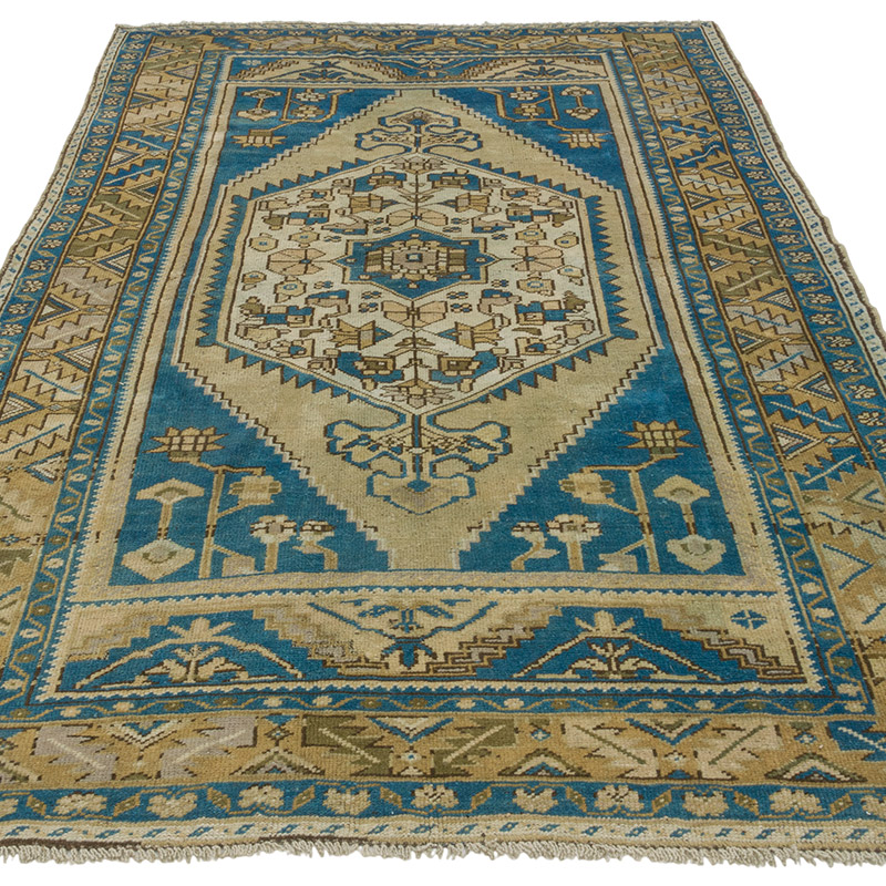 Vintage Turkish Hand-Knotted Rug - 4' 3" x 8'  (51" x 96") - K0088090