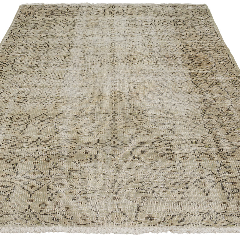 Over-dyed Vintage Hand-Knotted Turkish Rug - K0088092