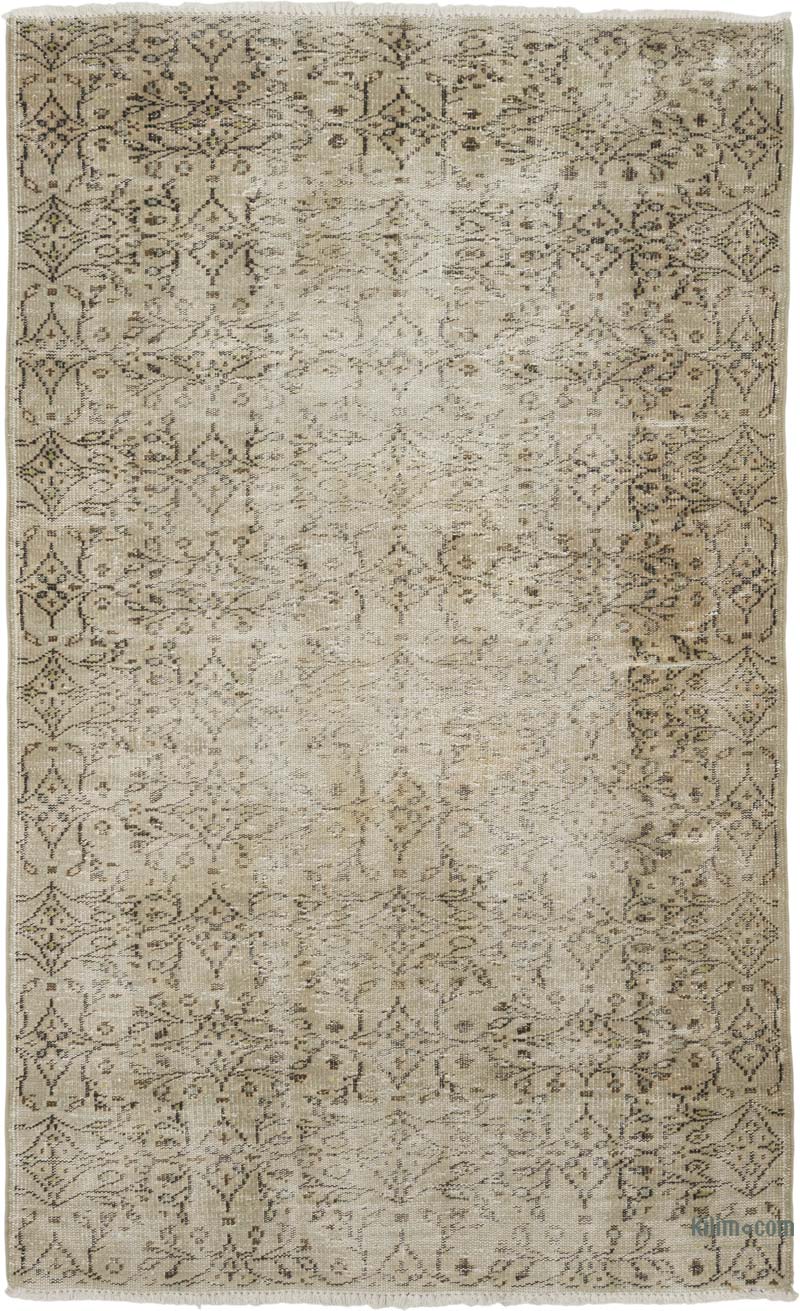 Over-dyed Vintage Hand-Knotted Turkish Rug - K0088092
