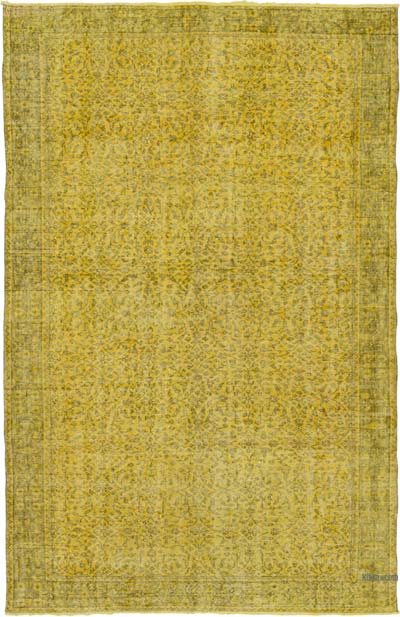 Boyalı El Dokuma Vintage Halı