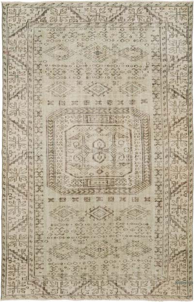 Boyalı El Dokuma Vintage Halı