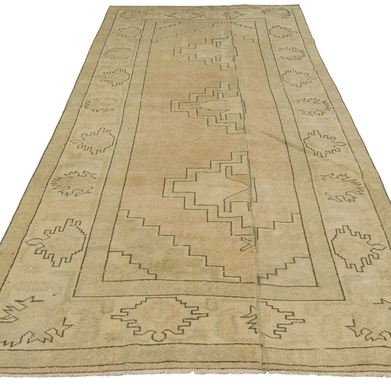 Pasillo Vintage Turco Anudado a Mano - 115 cm x 276 cm - K0088098