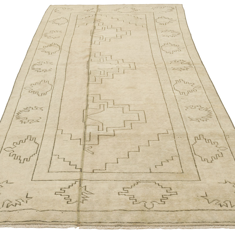 Pasillo Vintage Turco Anudado a Mano - 115 cm x 276 cm - K0088098