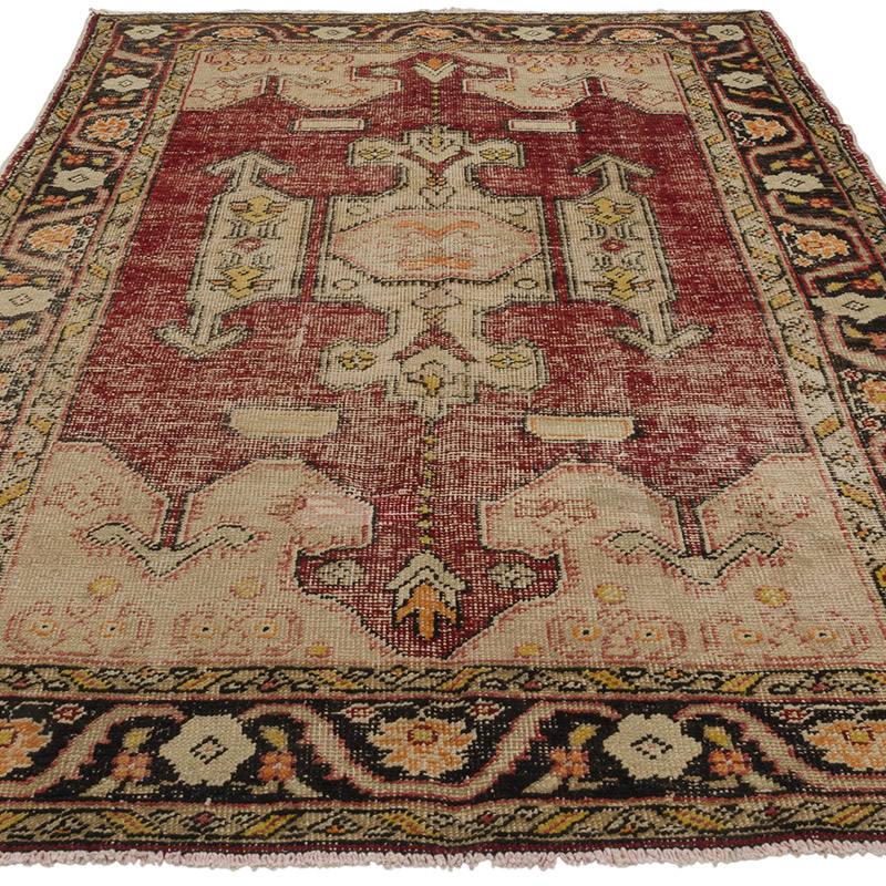 Alfombra Vintage Turca Anudada a Mano - 147 cm x 227 cm - K0088101