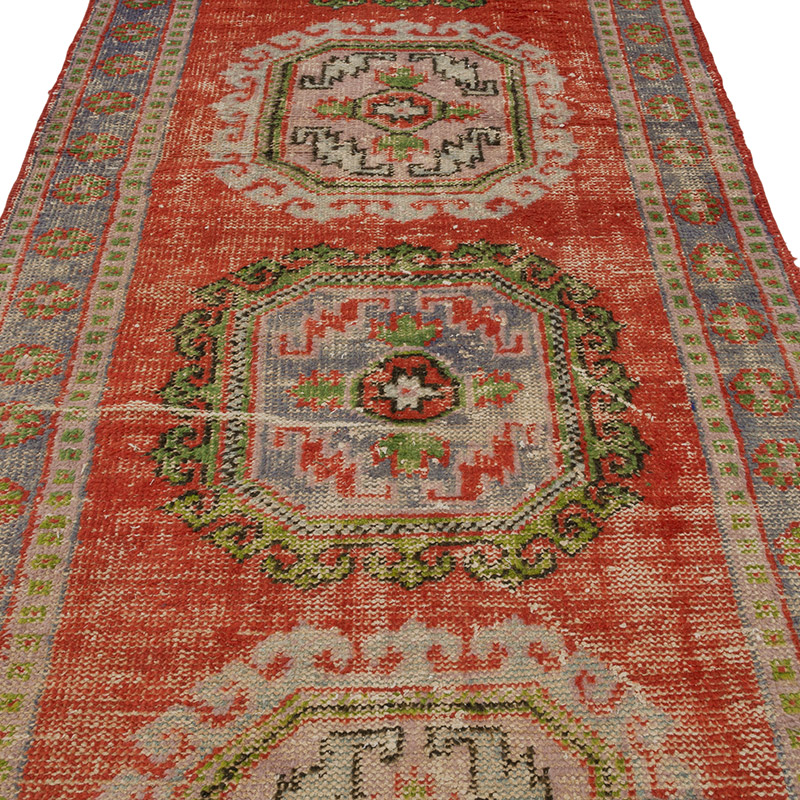 Vintage Turkish Hand-Knotted Runner - 4' 4" x 11' 11" (52" x 143") - K0088102