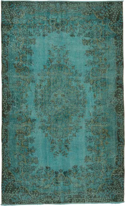 Boyalı El Dokuma Vintage Halı