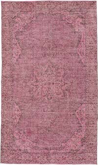 Over-dyed Vintage Hand-Knotted Turkish Rug