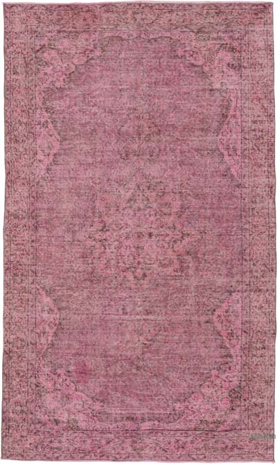 Boyalı El Dokuma Vintage Halı