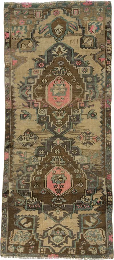 El Dokuma Vintage Halı - 135 cm x 300 cm