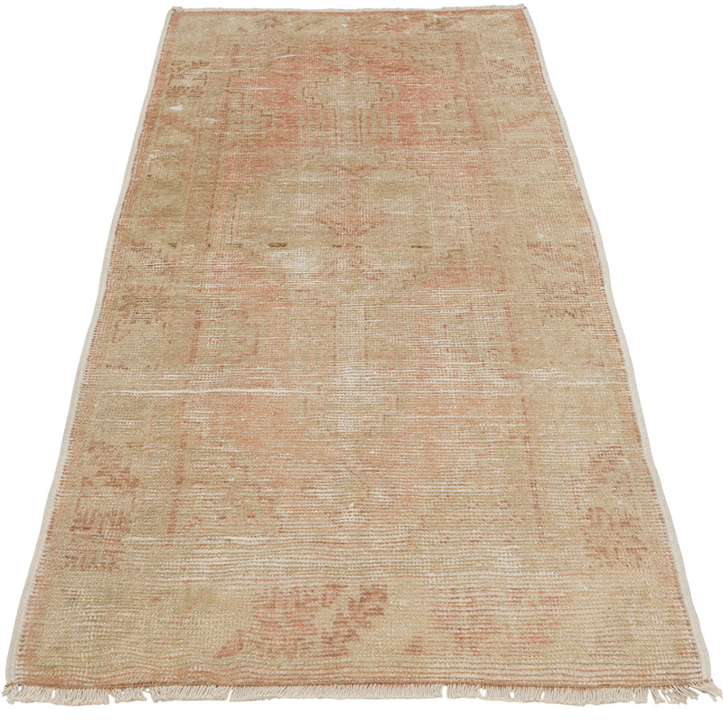 Alfombra Vintage Turca Anudada a Mano - 74 cm x 170 cm - K0088107