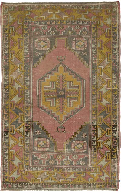 El Dokuma Vintage Halı - 110 cm x 168 cm