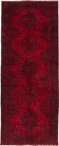 Over-dyed Vintage Hand-Knotted Turkish Rug