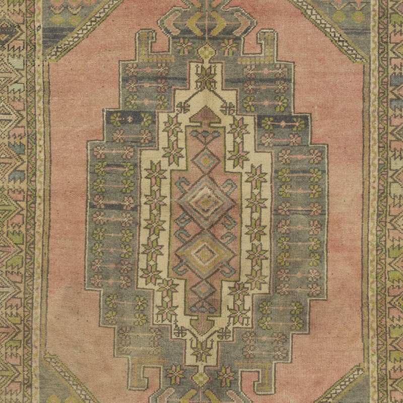 Alfombra Vintage Turca Anudada a Mano - 137 cm x 226 cm - K0088116