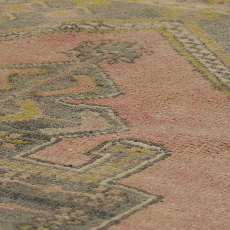 Alfombra Vintage Turca Anudada a Mano - 137 cm x 226 cm - K0088116