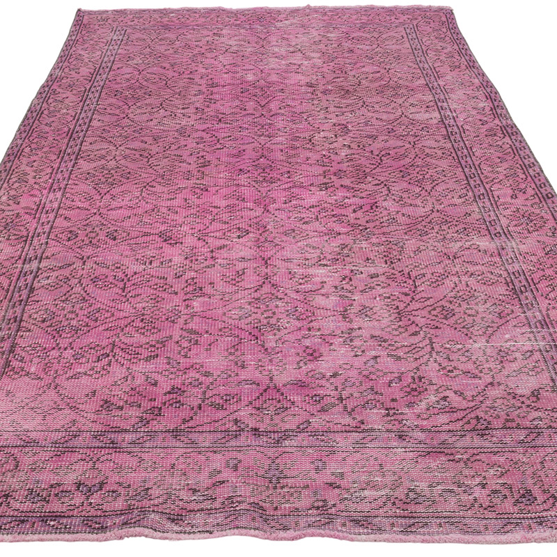 Over-dyed Vintage Hand-Knotted Turkish Rug - K0088120