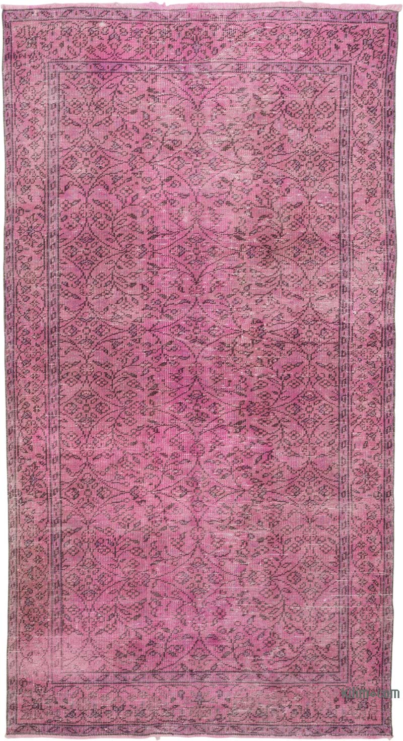 Over-dyed Vintage Hand-Knotted Turkish Rug - K0088120