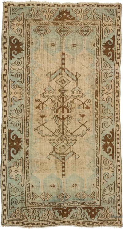 El Dokuma Vintage Halı - 102 cm x 190 cm