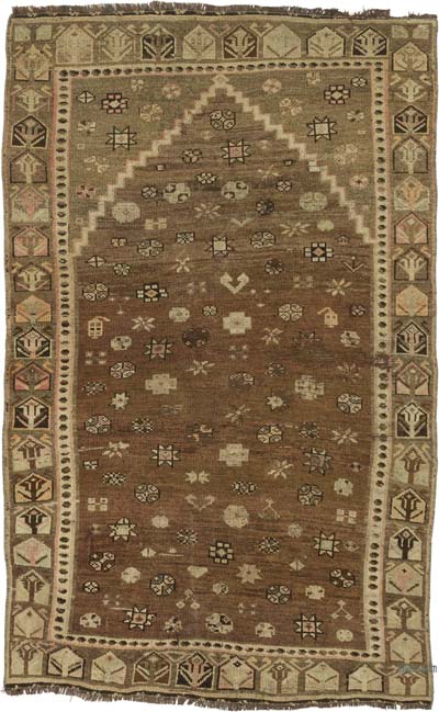 El Dokuma Vintage Halı - 112 cm x 180 cm