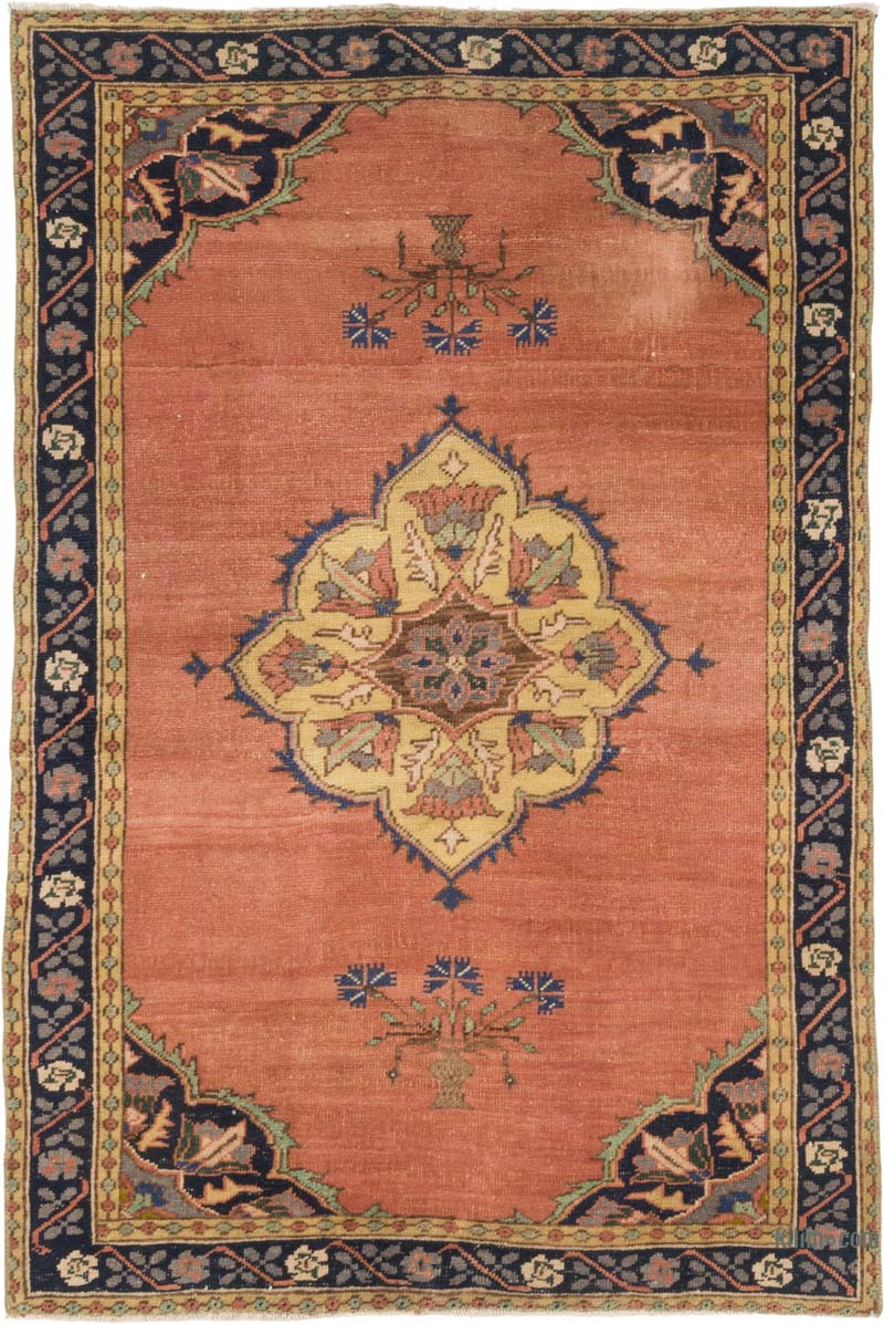 El Dokuma Vintage Halı - 108 cm x 160 cm - K0088130