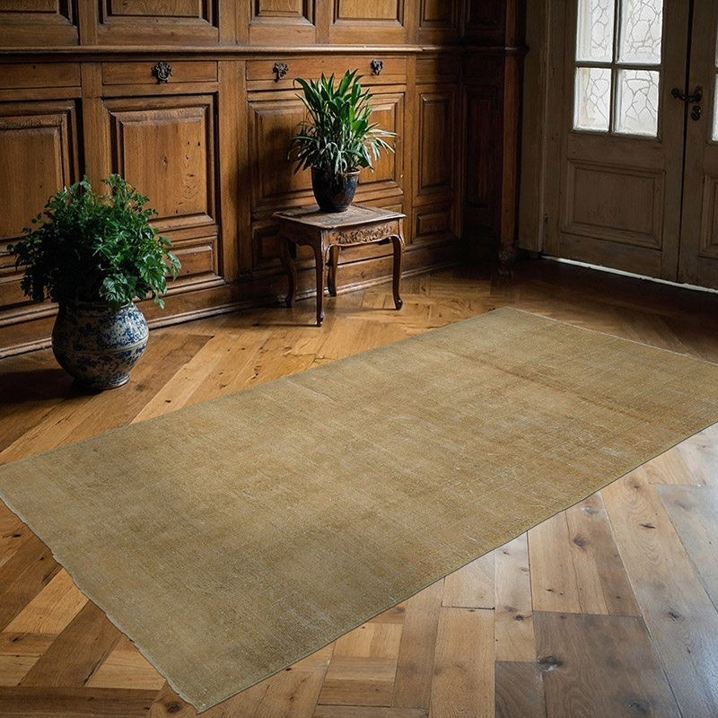 Over-dyed Vintage Hand-Knotted Turkish Rug - K0088132