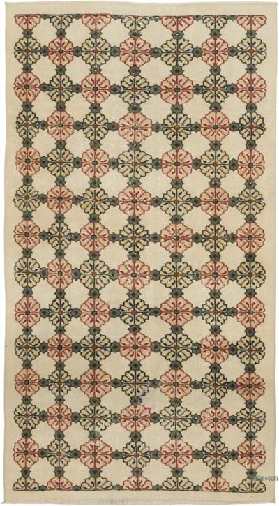 Alfombra Vintage Turca Anudada a Mano - 117 cm x 218 cm