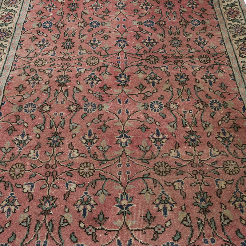 Alfombra Vintage Turca Anudada a Mano - 146 cm x 248 cm - K0088135
