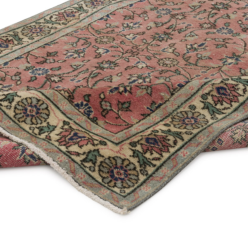 Alfombra Vintage Turca Anudada a Mano - 146 cm x 248 cm - K0088135