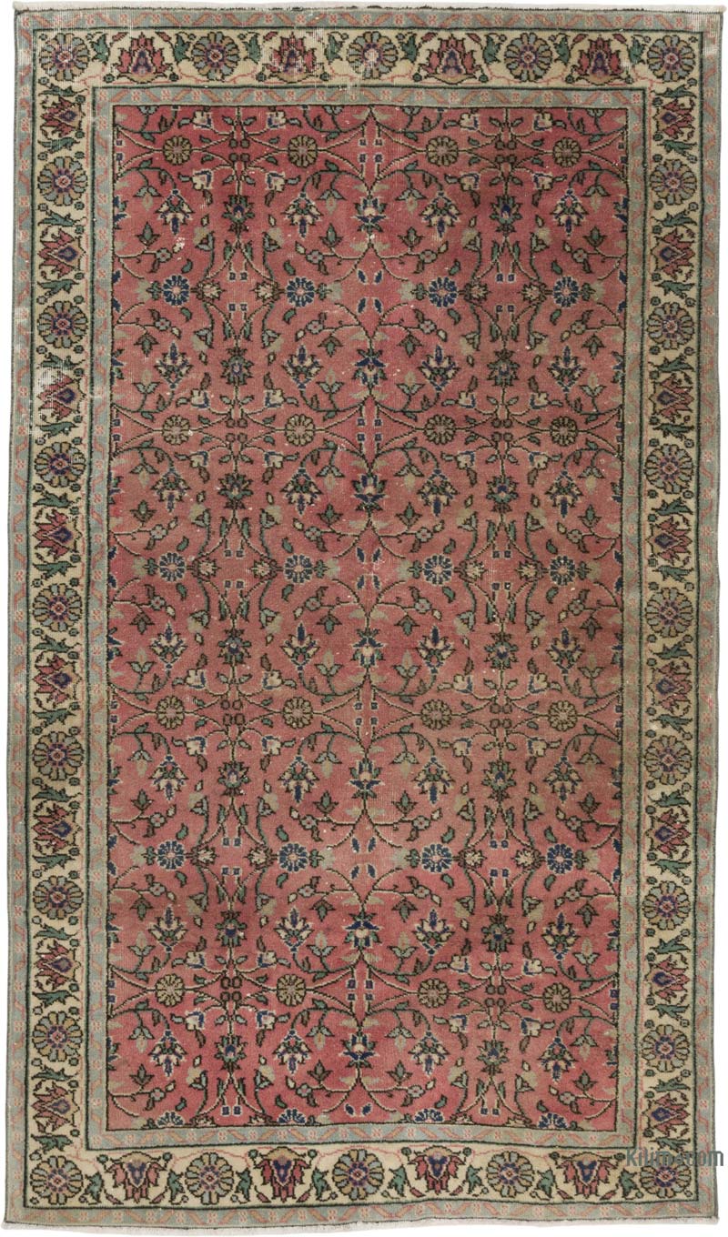 Alfombra Vintage Turca Anudada a Mano - 146 cm x 248 cm - K0088135
