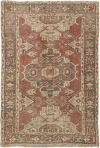 Alfombra Vintage Turca Anudada a Mano - 83 cm x 120 cm