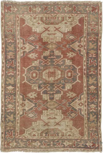 El Dokuma Vintage Halı - 83 cm x 120 cm