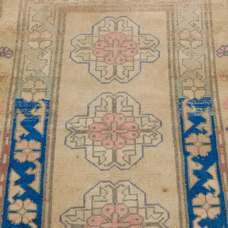 Alfombra Vintage Turca Anudada a Mano - 65 cm x 103 cm - K0088139