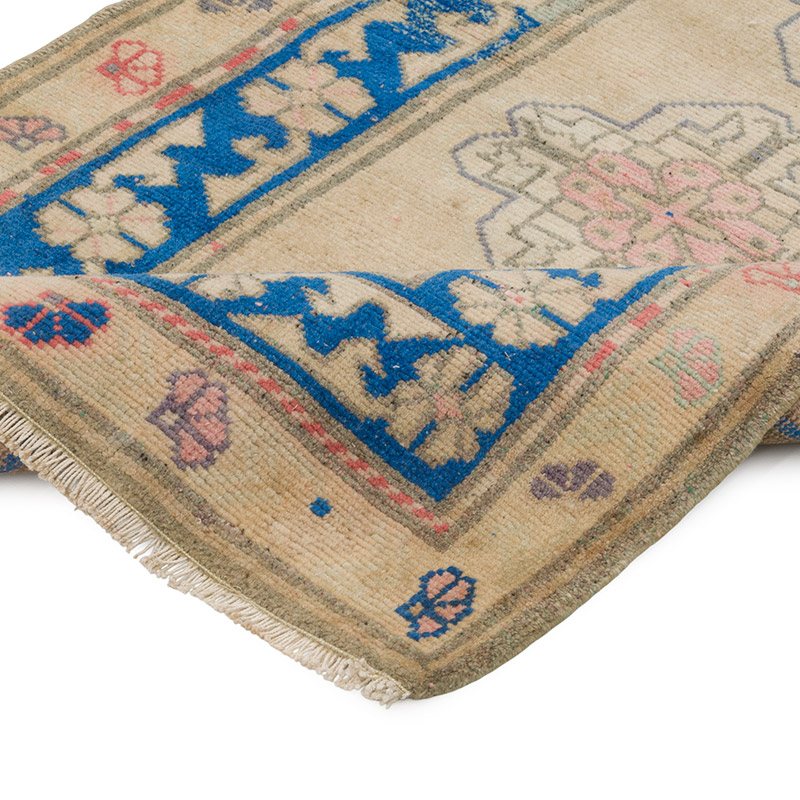 Alfombra Vintage Turca Anudada a Mano - 65 cm x 103 cm - K0088139