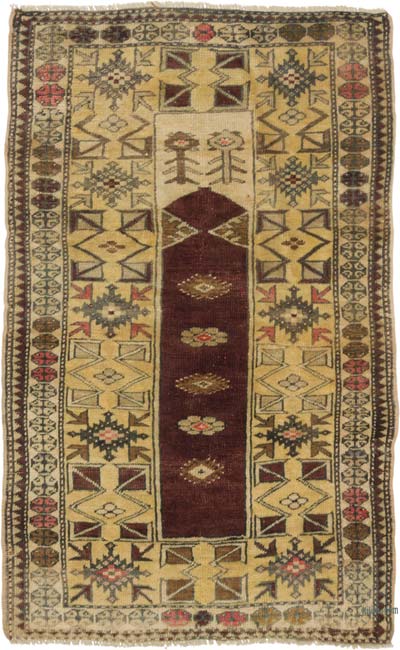 El Dokuma Vintage Halı - 91 cm x 143 cm