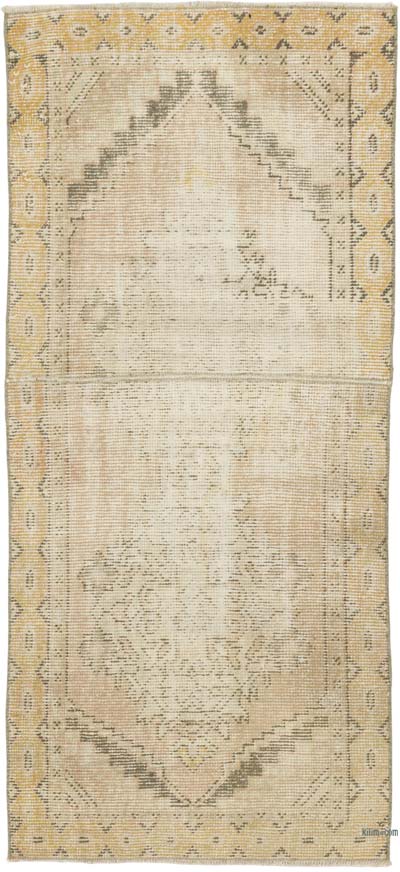 Vintage Turkish Hand-Knotted Rug - 2' 7" x 5' 7" (31" x 67")