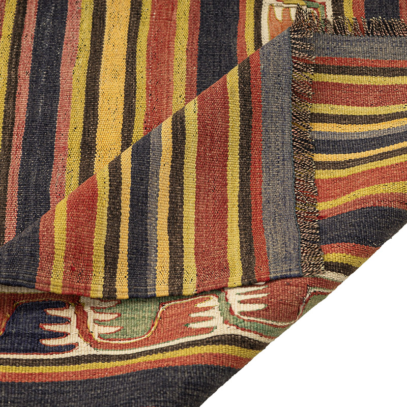 Vintage Konya Kilim Rug - 5' 4" x 7' 3" (64" x 87") - K0088149