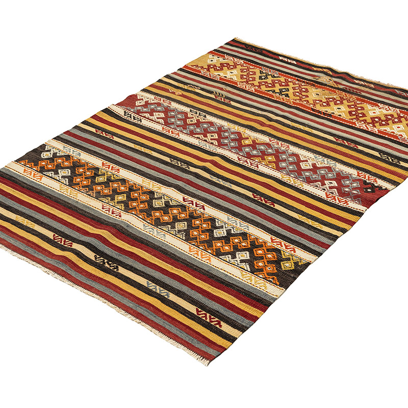 Vintage Balikesir Kilim Rug - 3' 4" x 4' 7" (40" x 55") - K0088150