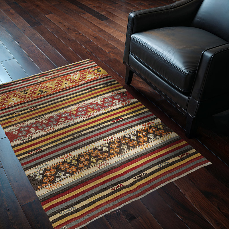 Vintage Balikesir Kilim Rug - 3' 4" x 4' 7" (40" x 55") - K0088150