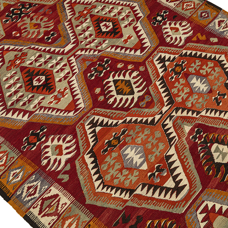 Vintage Mut Kilim Rug - 5'  x 8' 8" (60" x 104") - K0088151