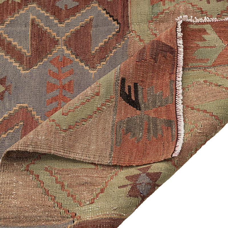 Vintage Afyon Kilim Rug - 4' 4" x 6' 9" (52" x 81") - K0088153