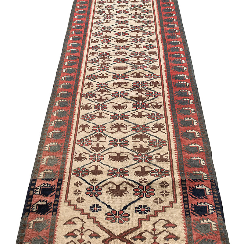 Vintage Turkish Hand-Knotted Runner - 2' 7" x 12'  (31" x 144") - K0088162