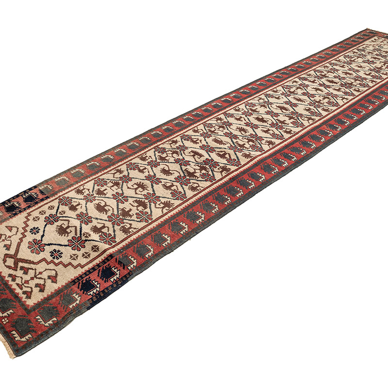 Vintage Turkish Hand-Knotted Runner - 2' 7" x 12'  (31" x 144") - K0088162