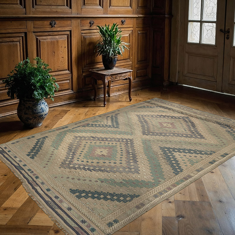Vintage Anatolian Jijim Rug - 5' 8" x 8' 1" (68" x 97") - K0088163