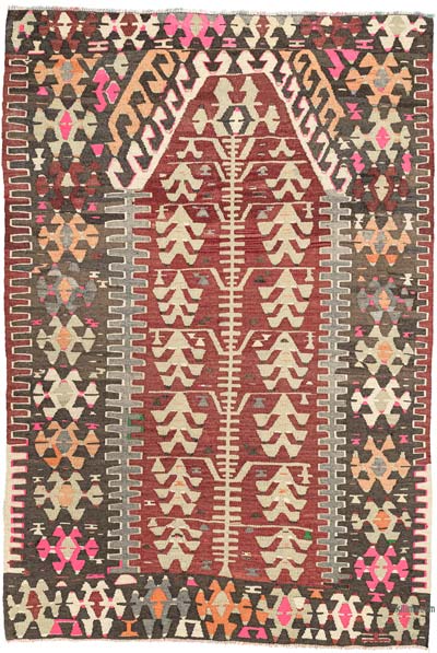Vintage Esme Kilim Rug - 3' 9" x 5' 6" (45" x 66")