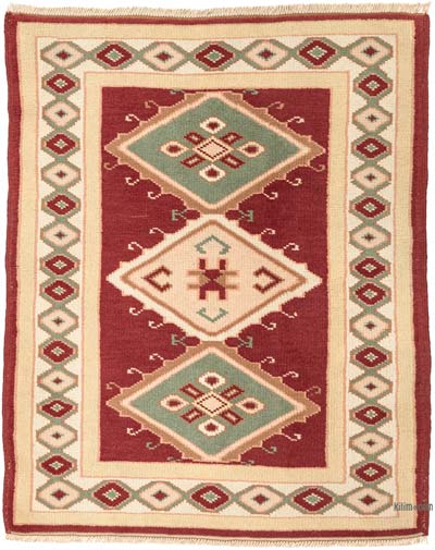 Vintage Turkish Hand-Knotted Rug - 2' 7" x 3' 3" (31" x 39")