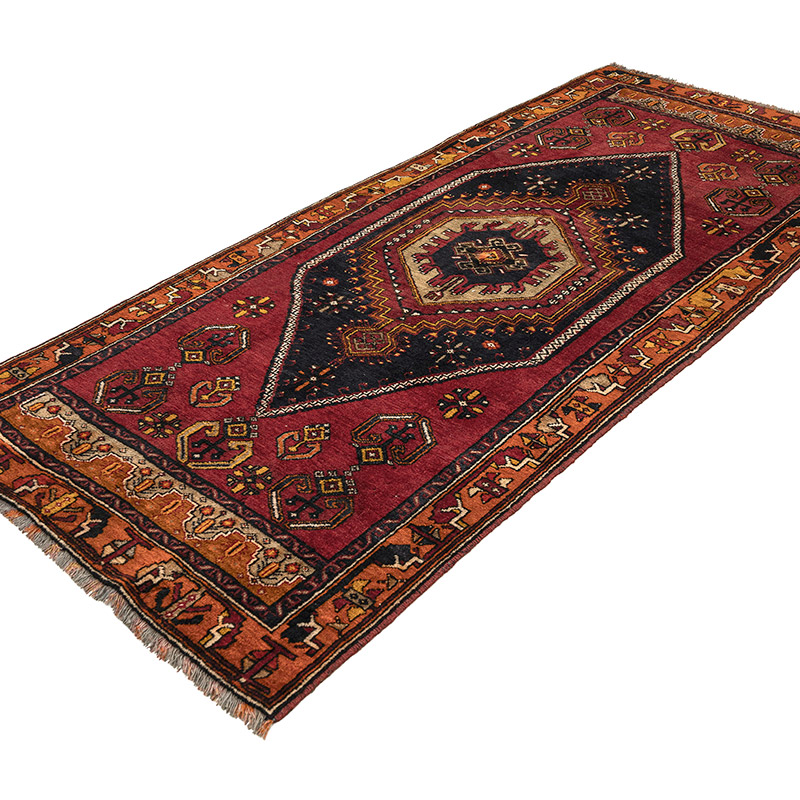 Alfombra Vintage Turca Anudada a Mano - 110 cm x 243 cm - K0088188