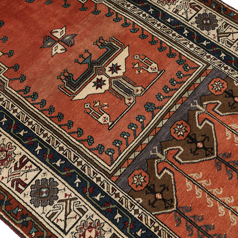 Vintage Turkish Hand-Knotted Rug - 4' 4" x 7' 7" (52" x 91") - K0088189