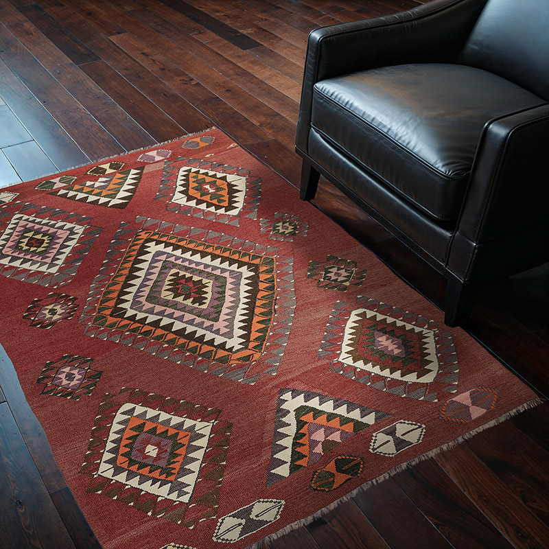 Alfombra Vintage Balikesir Kilim - 110 cm x 152 cm - K0088194