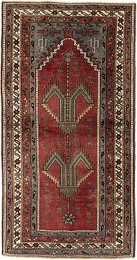 El Dokuma Vintage Hali - 110 cm x 209 cm